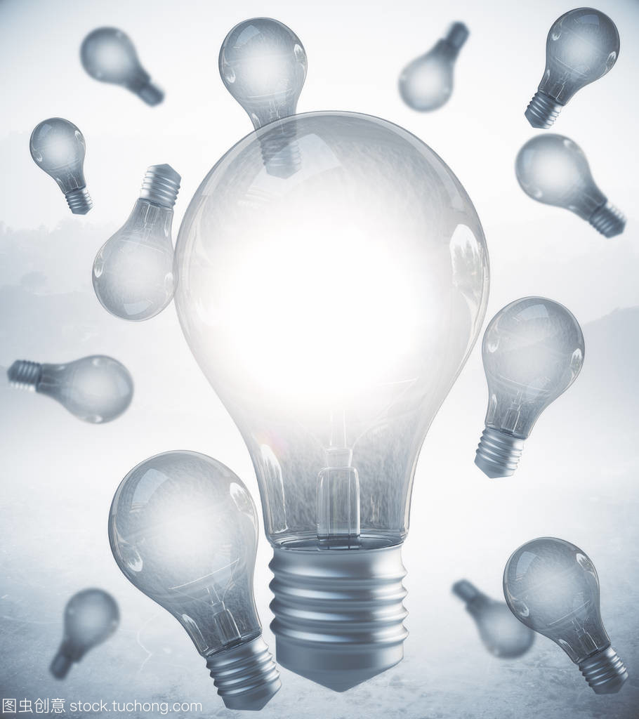 抽象的發光燈背景。照明概念。3d 渲染