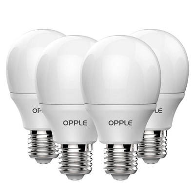 歐普照明 LED燈泡球泡E27燈頭大螺口光源節能燈6瓦白光4只組合裝 - 京東